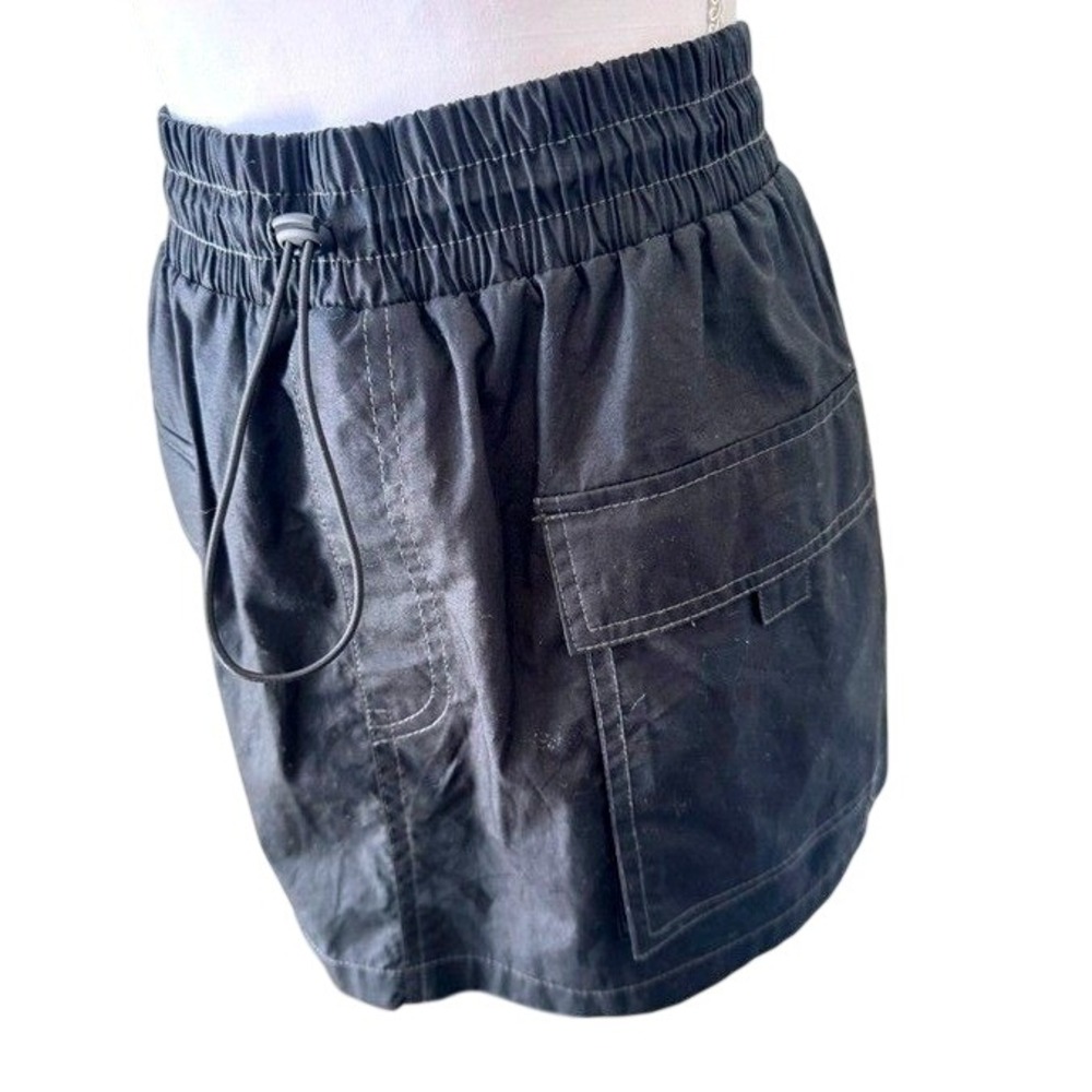 Cargo‎ Mini Skirt - Elastic Drawstring Waist Black Wild Fable Sz S
